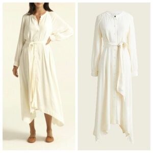 J.Crew Ivory Handkerchief Hem Shirtdress